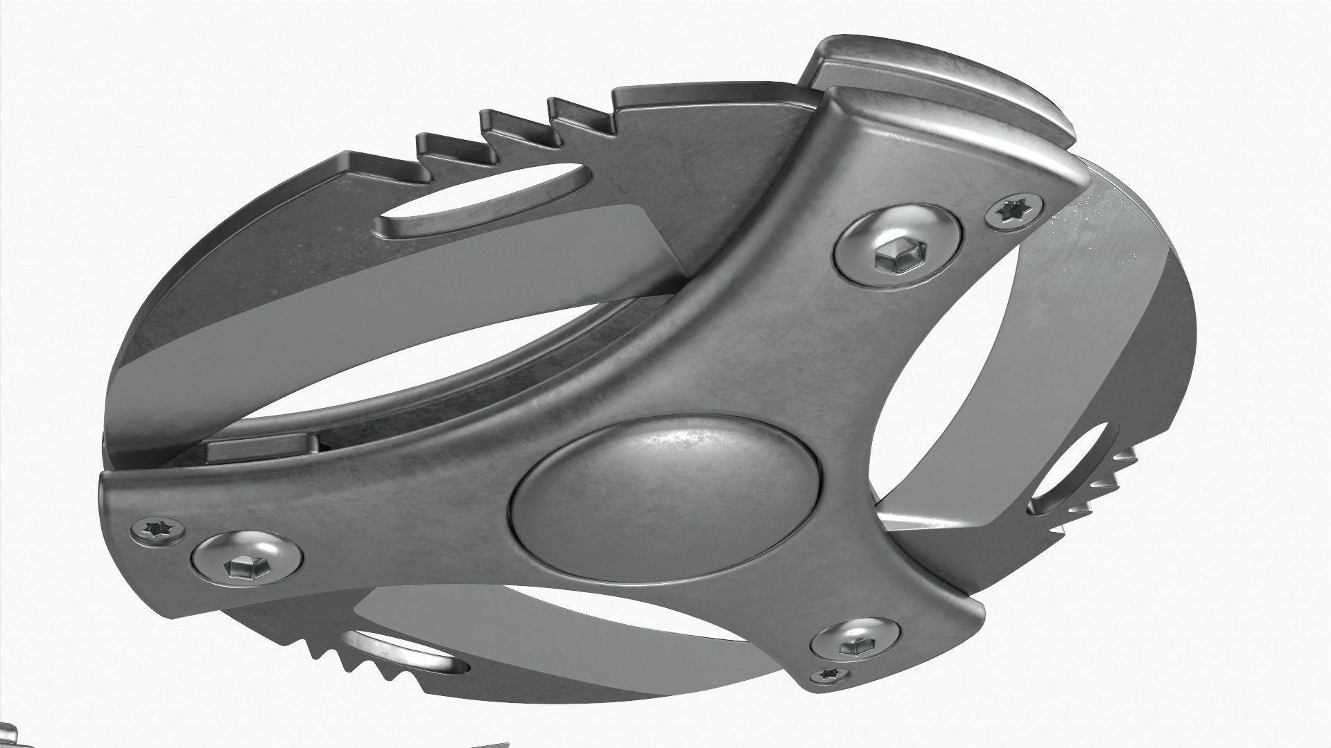 Shinobu ninja shuriken circular dagger 3D model_6