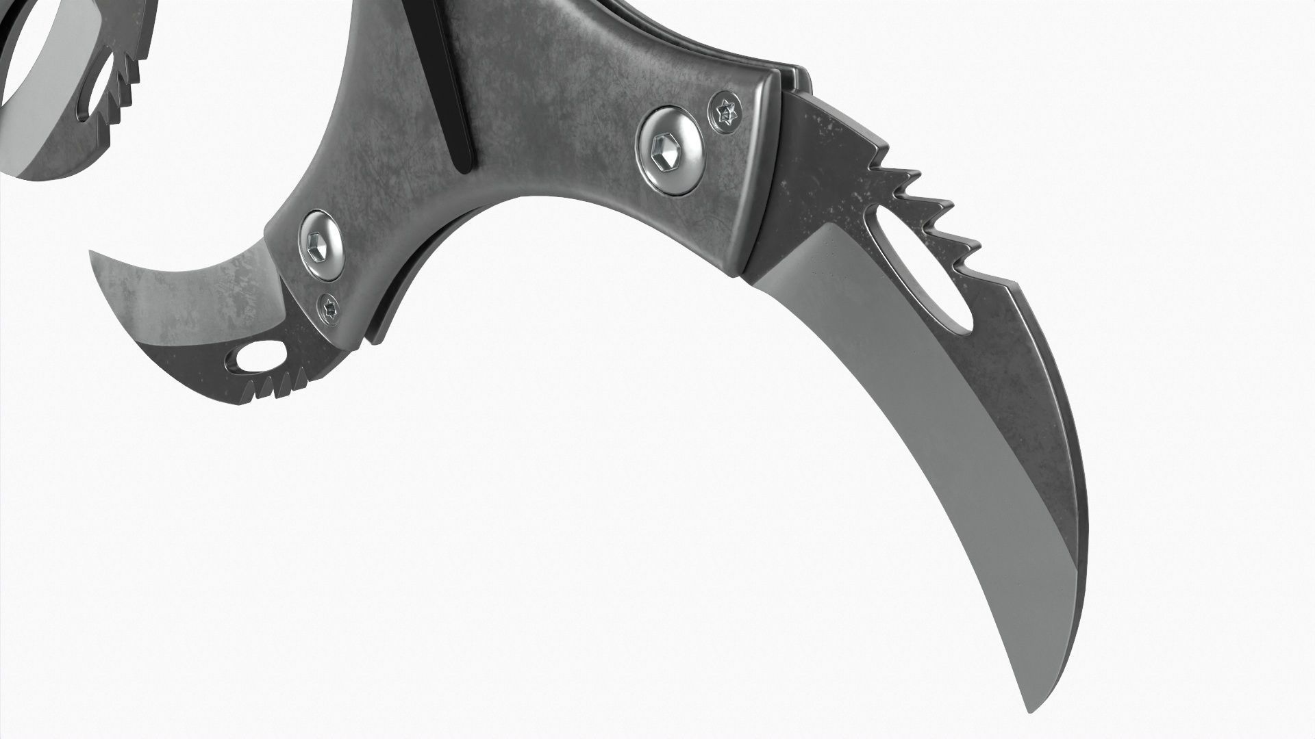Shinobu ninja shuriken circular dagger 3D model_4