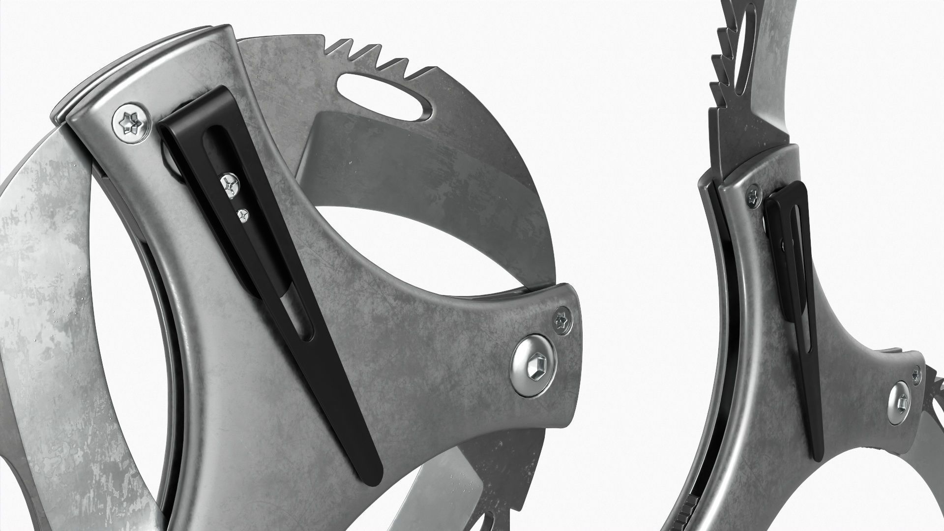 Shinobu ninja shuriken circular dagger 3D model_5