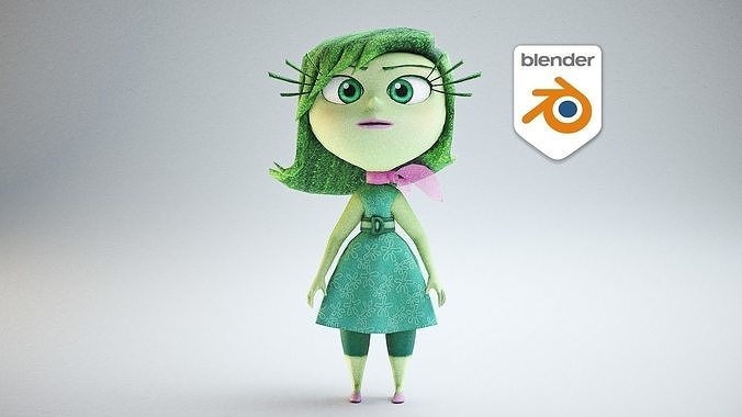Inside Out - Disgust rigged Low-poly 3D model