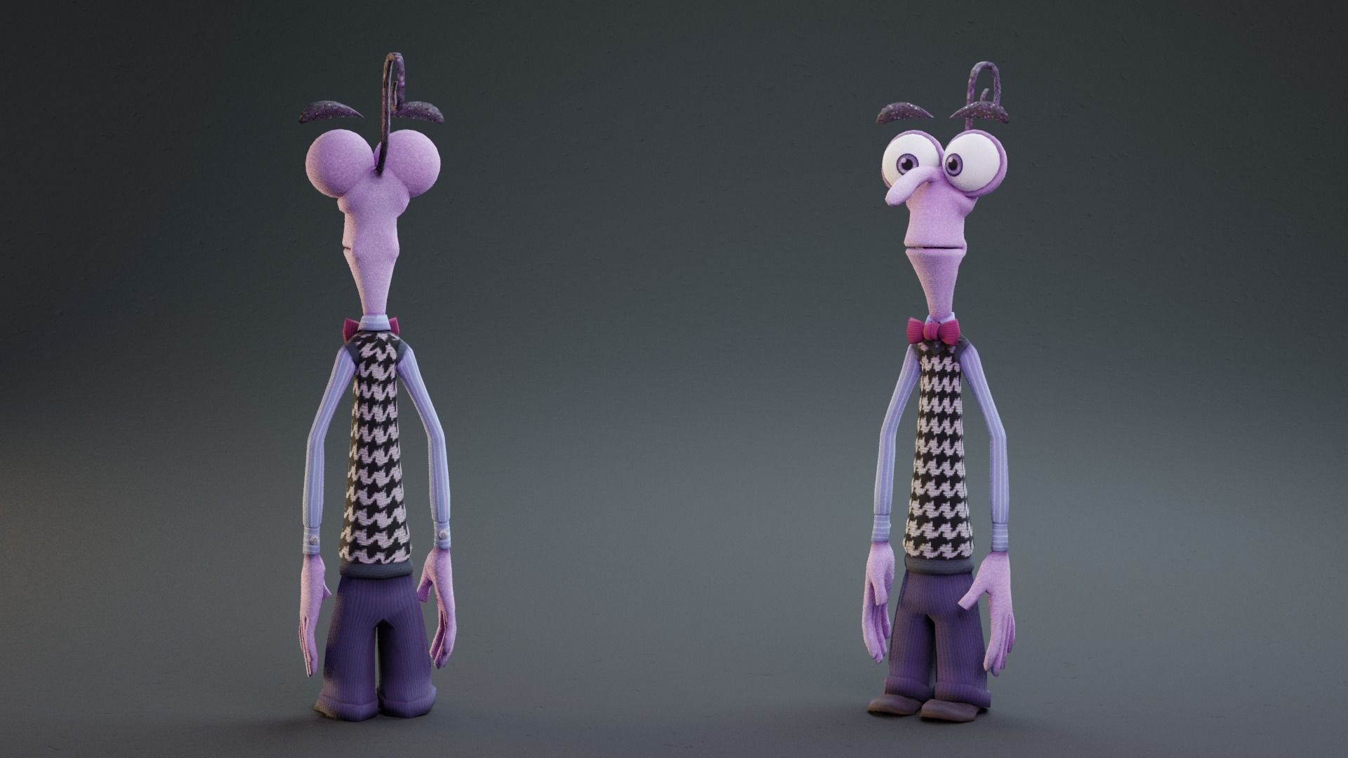 Inside Out - Fear rigged Low-poly 3D model_4