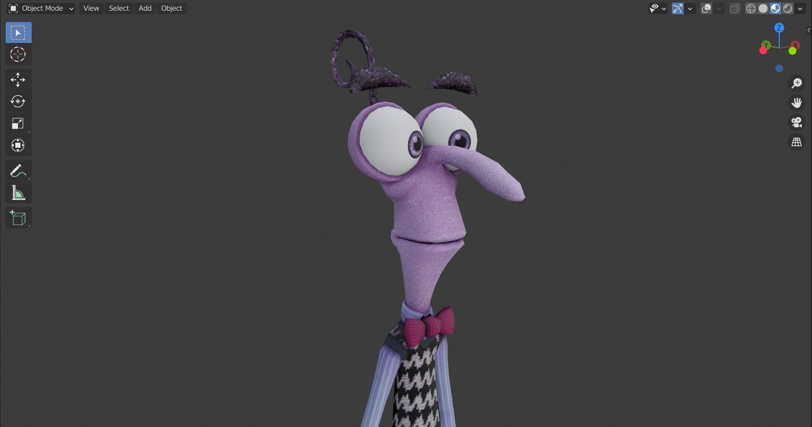 Inside Out - Fear rigged Low-poly 3D model_7