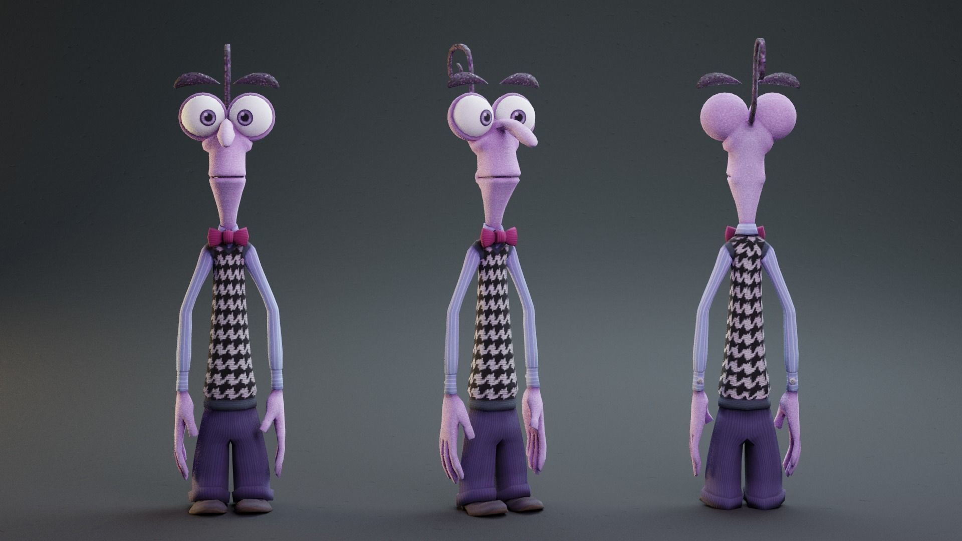 Inside Out - Fear rigged Low-poly 3D model_10