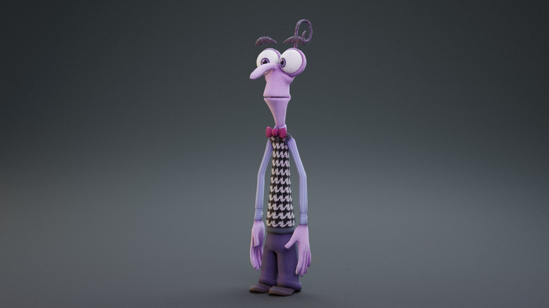 Inside Out - Fear rigged Low-poly 3D model_8