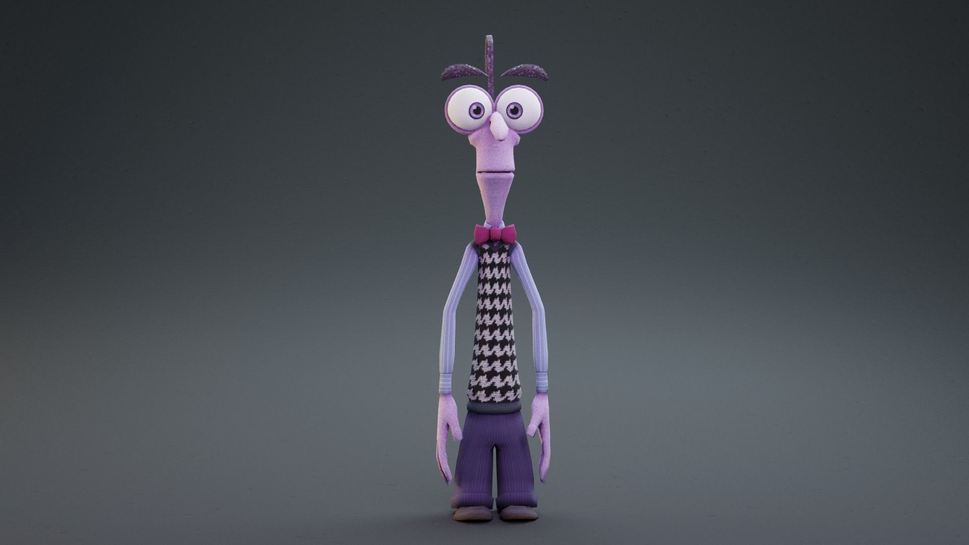 Inside Out - Fear rigged Low-poly 3D model_9