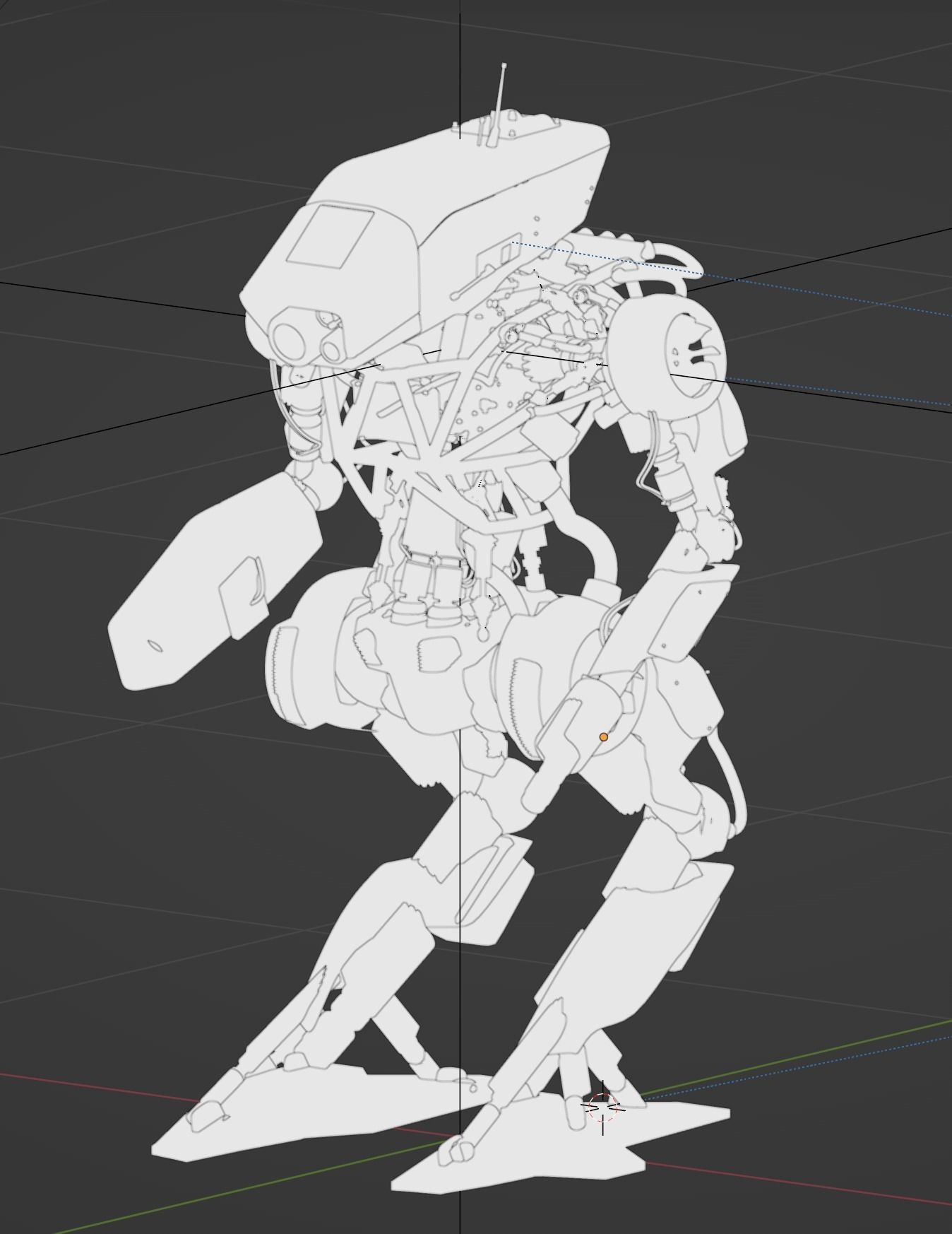 Scifi Robot 3D model_25