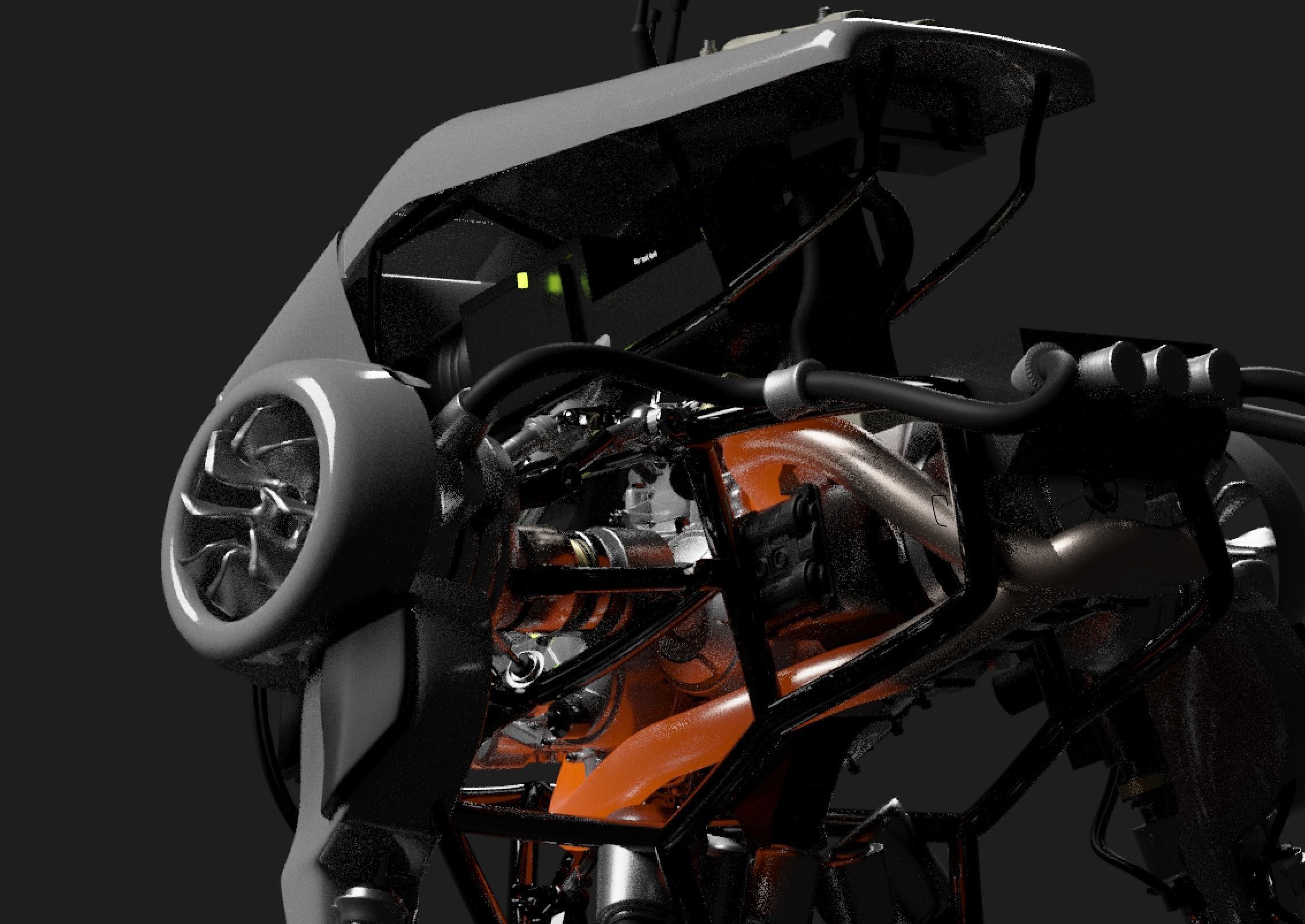 Scifi Robot 3D model_4