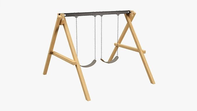 Playground outdoor swing set 01 3D model