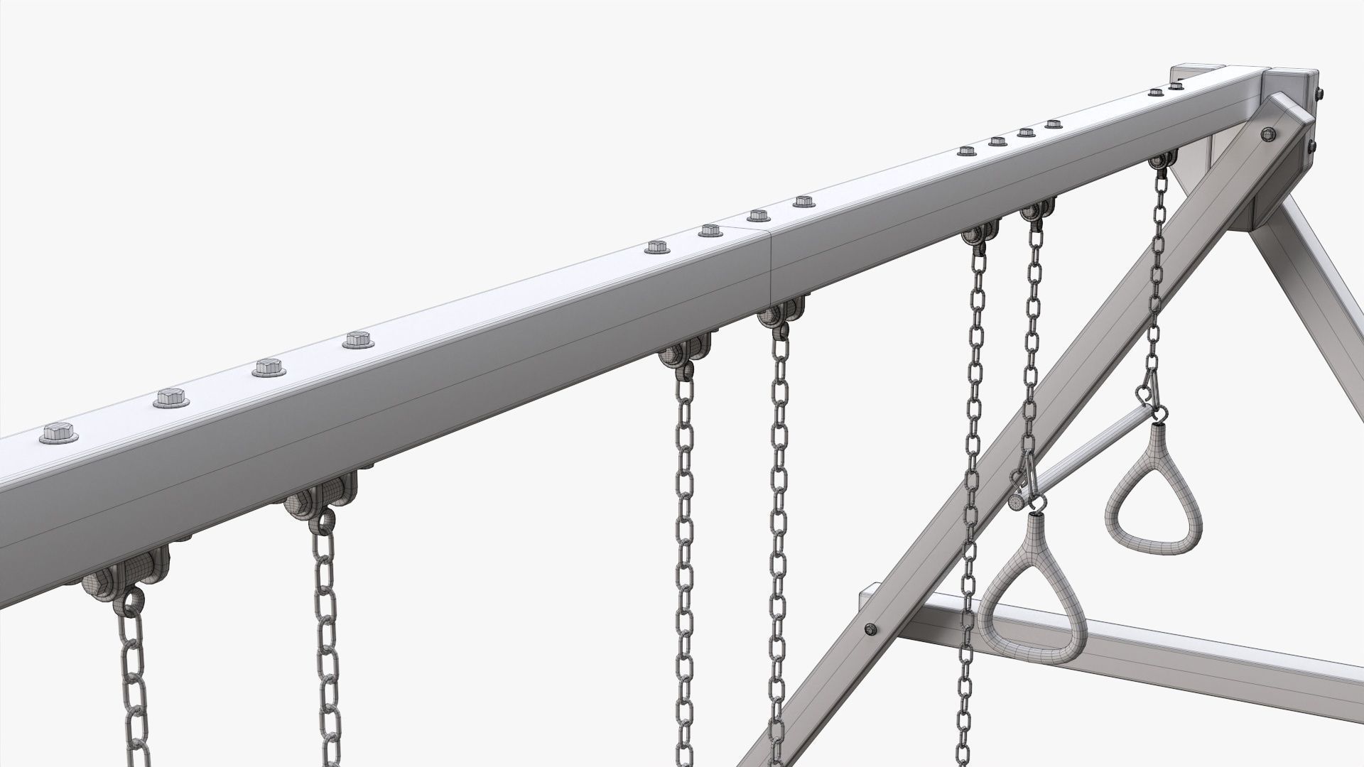 Playground outdoor swing set 02 3D model_12