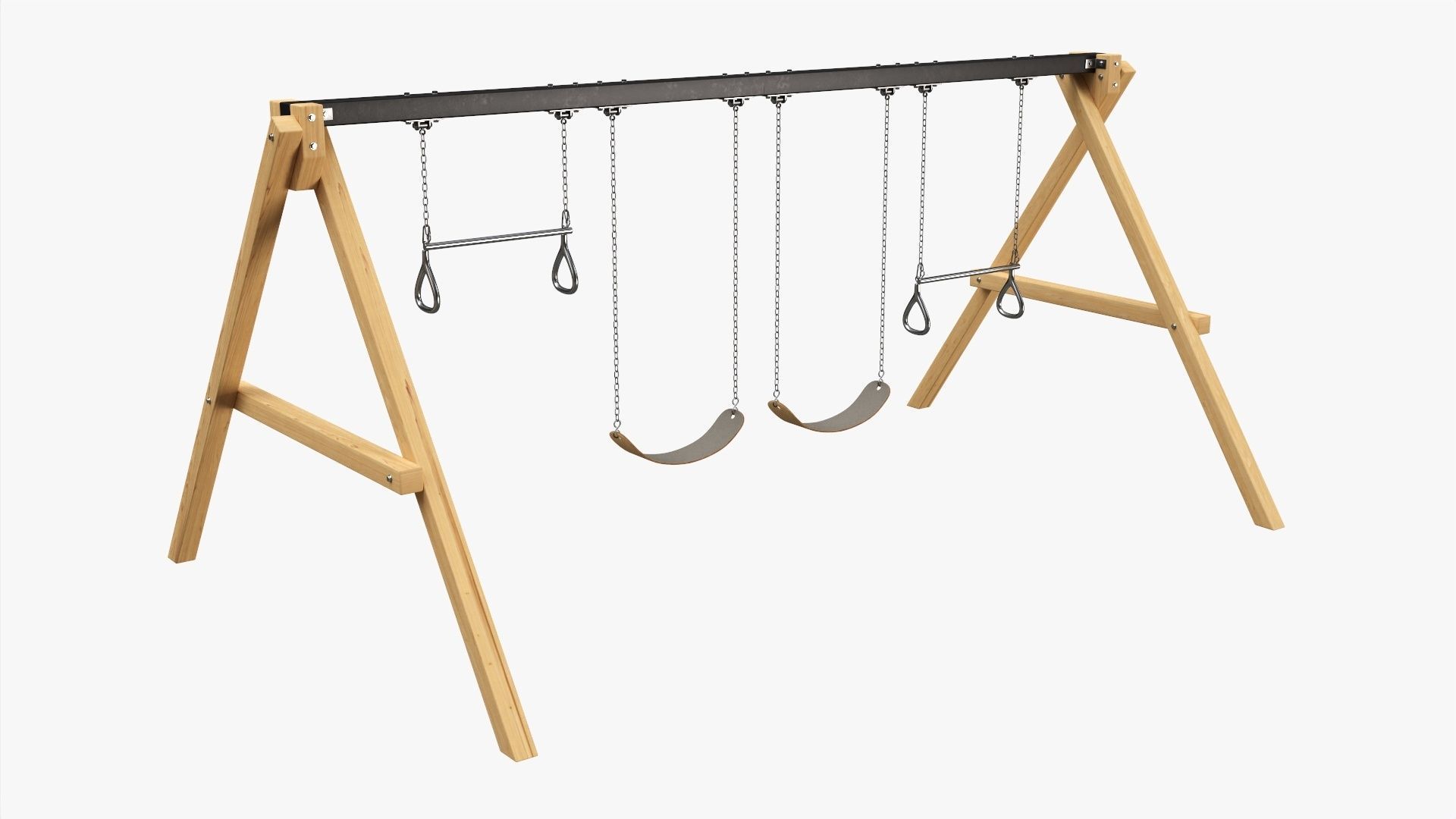 Playground outdoor swing set 02 3D model_1