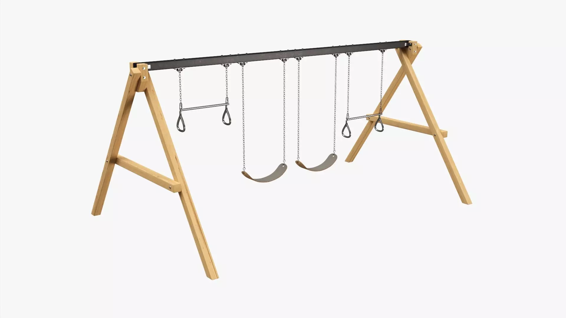 Playground outdoor swing set 02 3D model_0