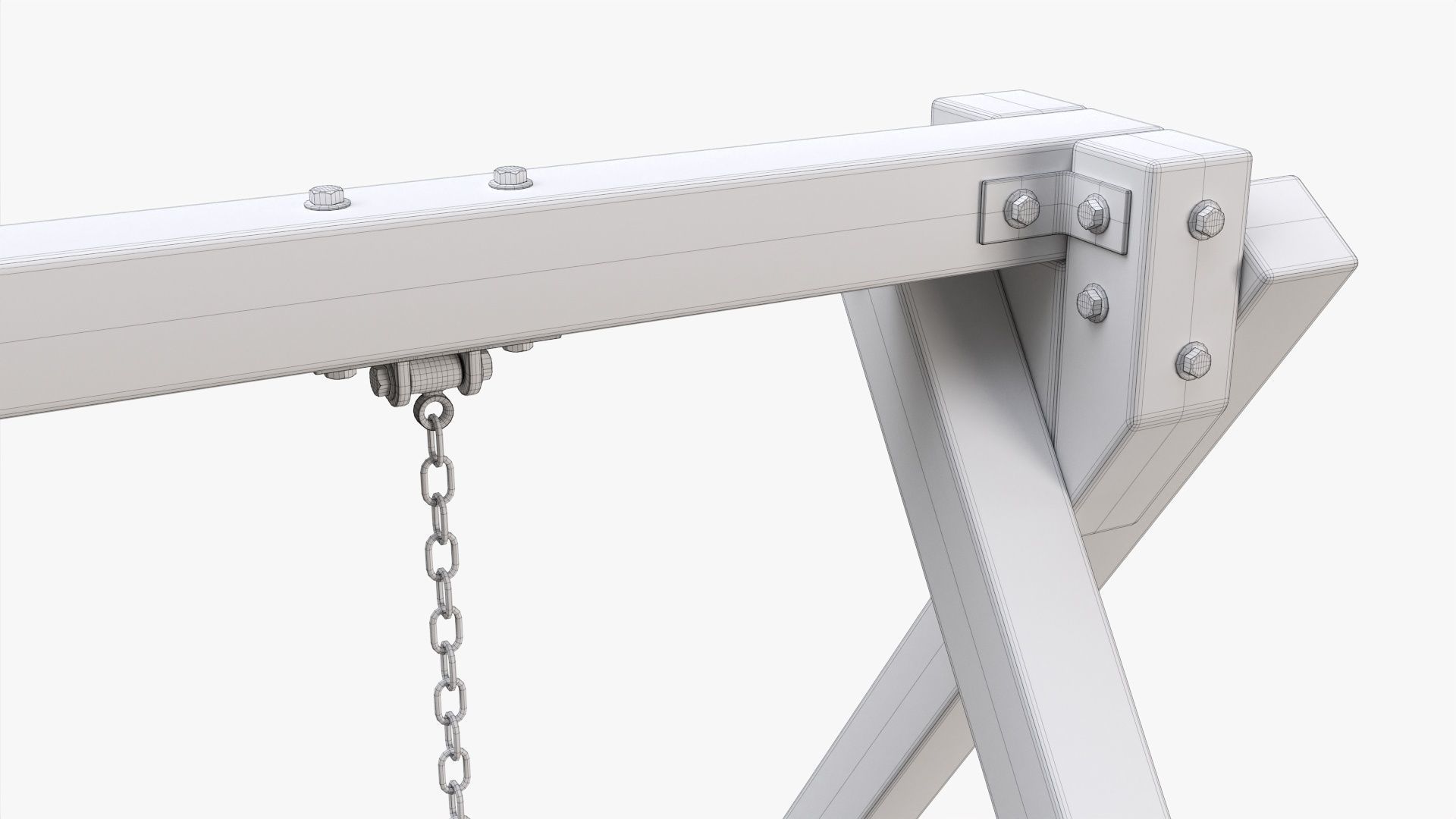 Playground outdoor swing set 02 3D model_9