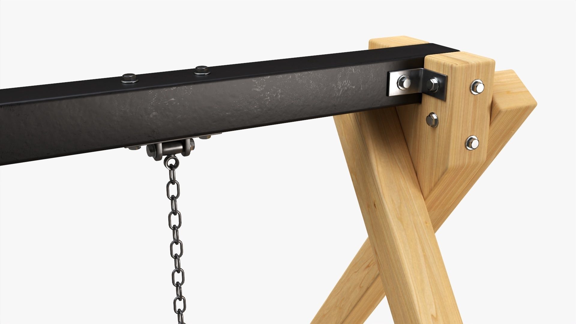 Playground outdoor swing set 02 3D model_2