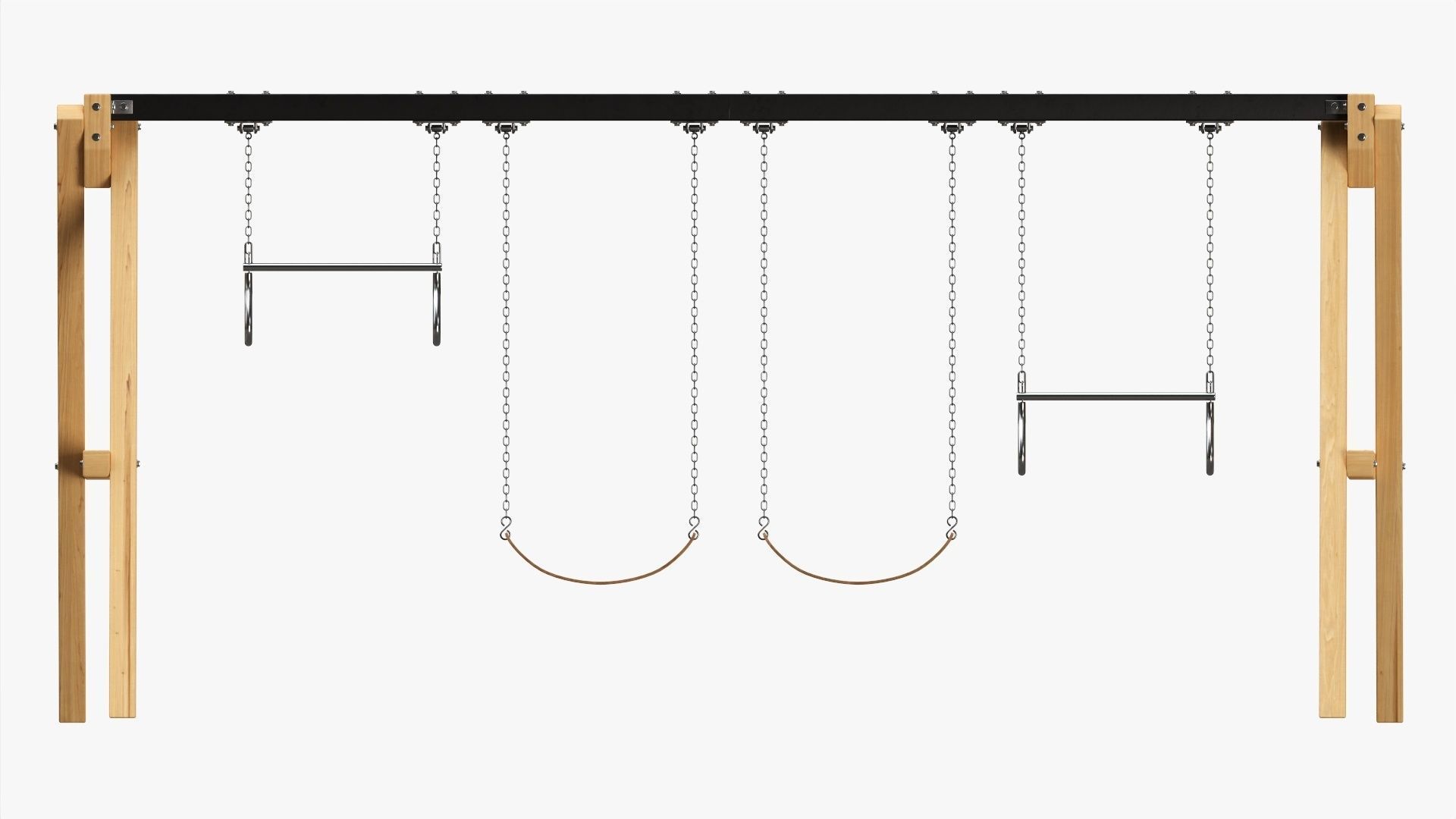 Playground outdoor swing set 02 3D model_6