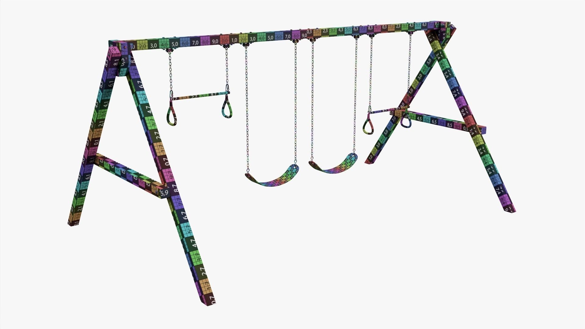 Playground outdoor swing set 02 3D model_13