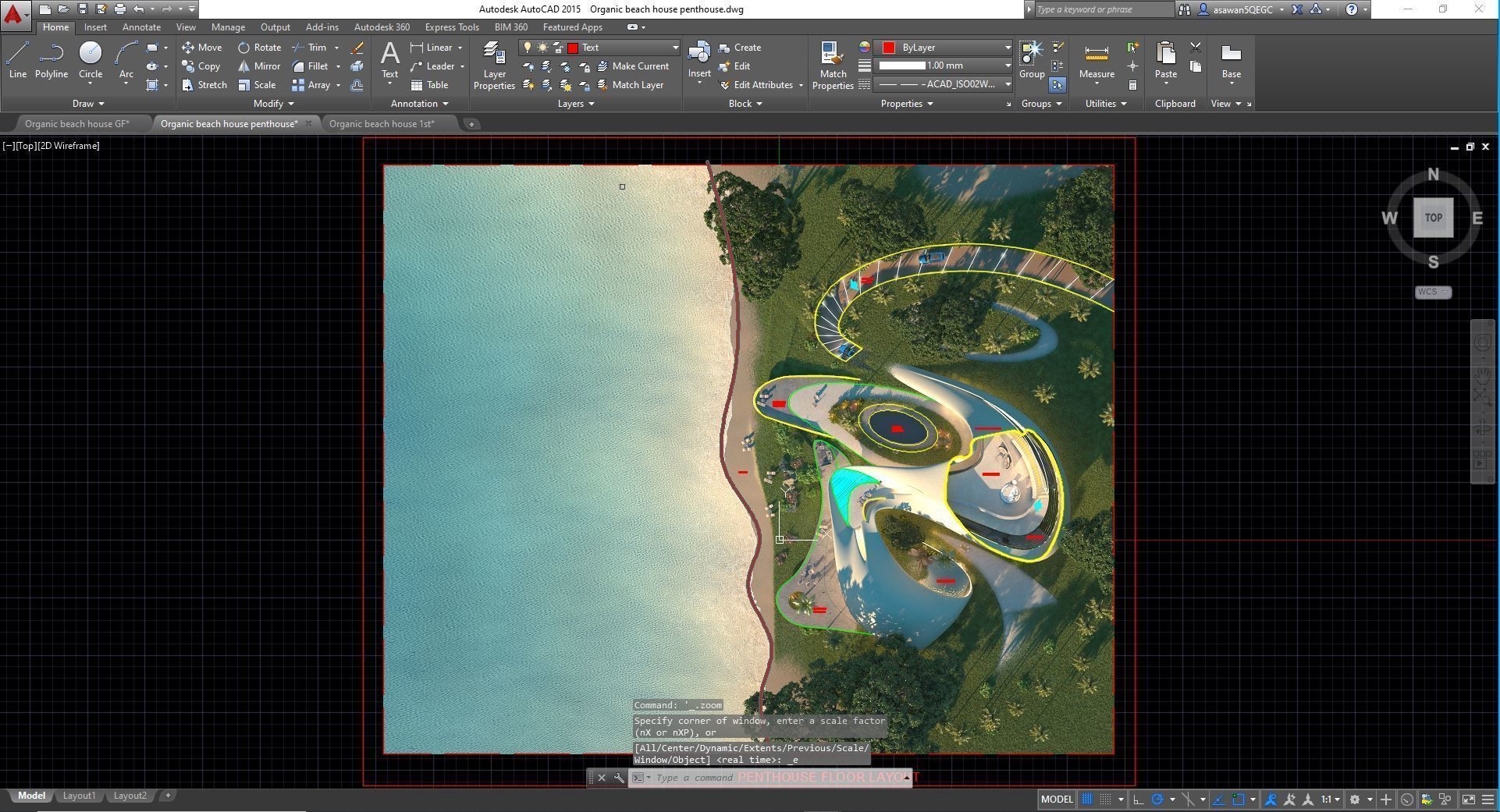 Organic beach villa house vray 3ds max 3D model_8