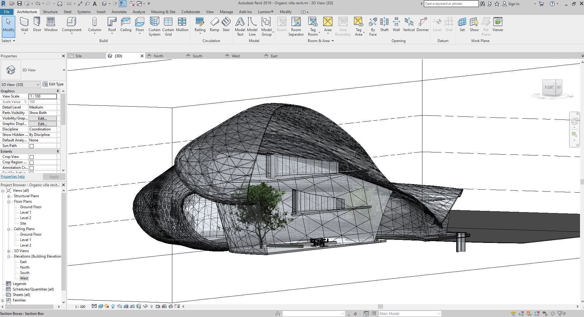 Organic beach villa house vray 3ds max 3D model_23