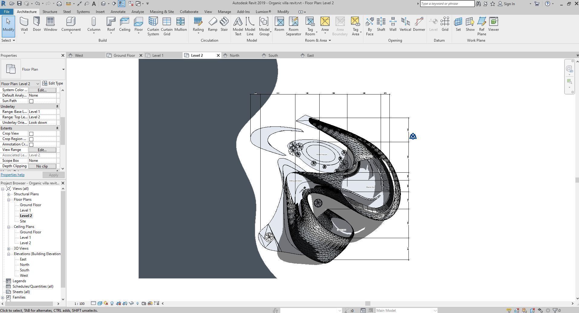 Organic beach villa house vray 3ds max 3D model_21