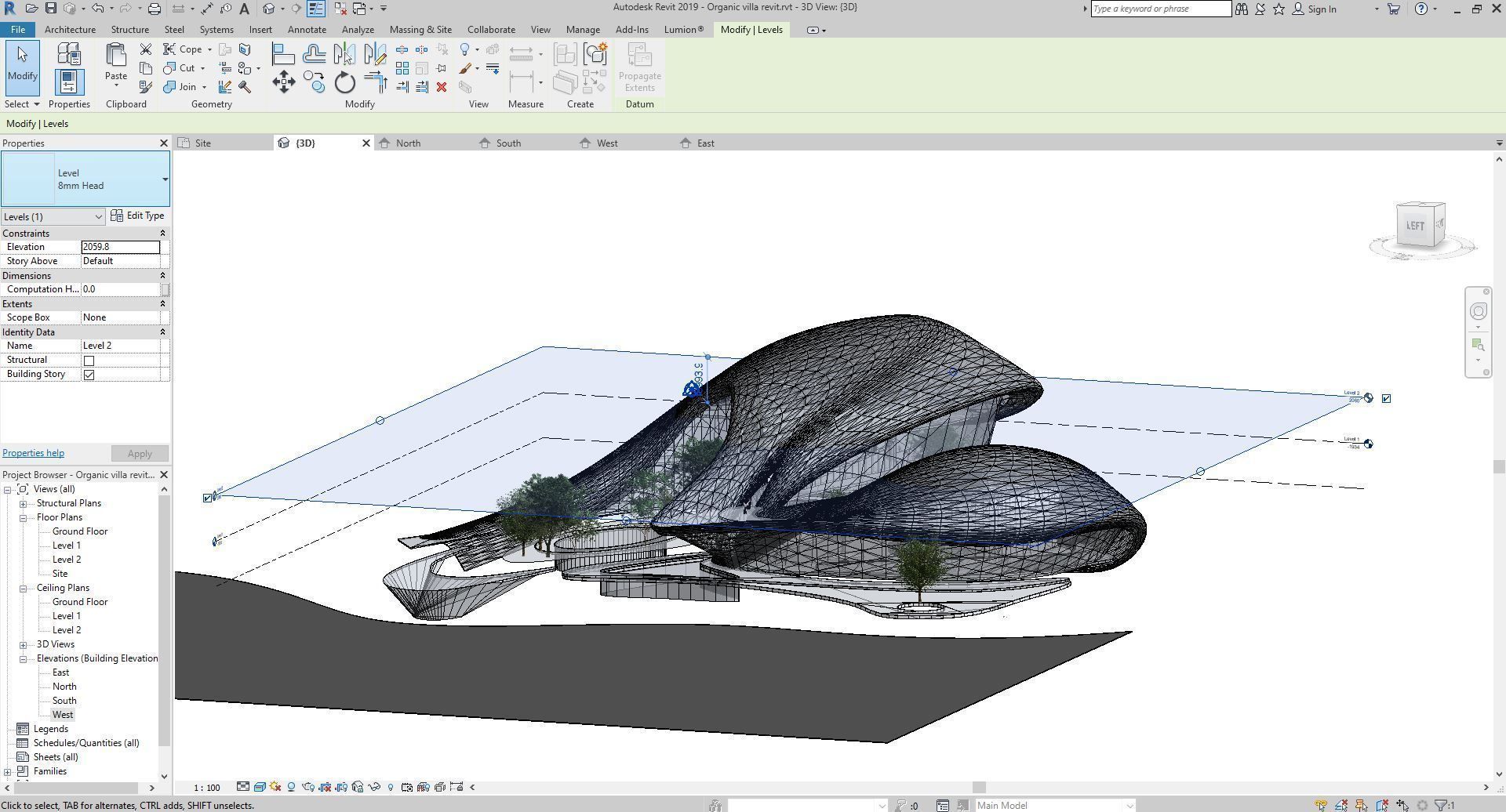 Organic beach villa house vray 3ds max 3D model_22
