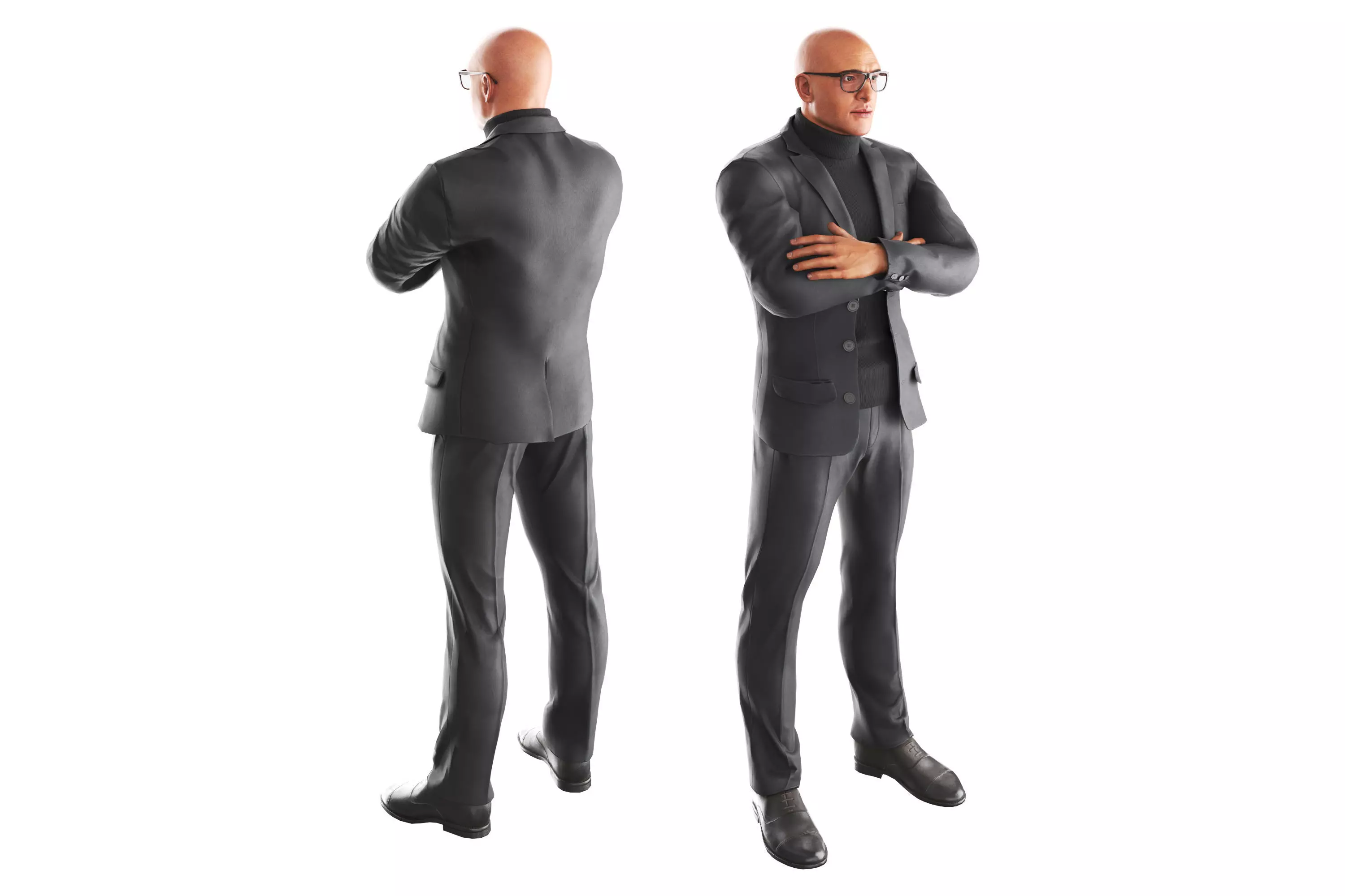 Richard Waiting Low-poly 3D model