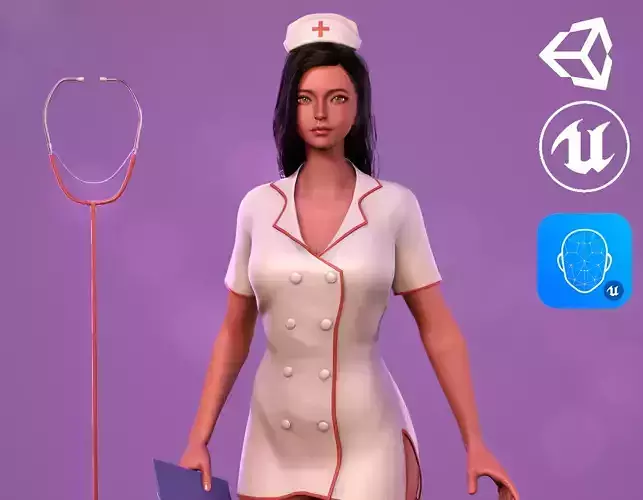 Nurse Doctor Girl - Stylized Casual Anime Realistic Character