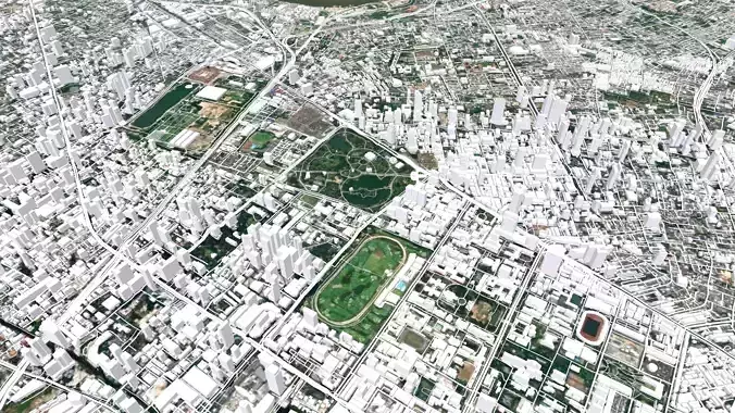 Cityscape Bangkok Thailand 3D model
