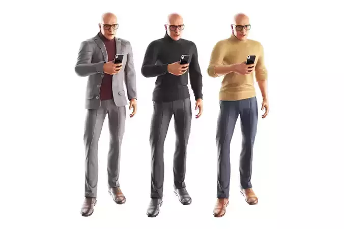 Richard Stay Phone Low-poly 3D model