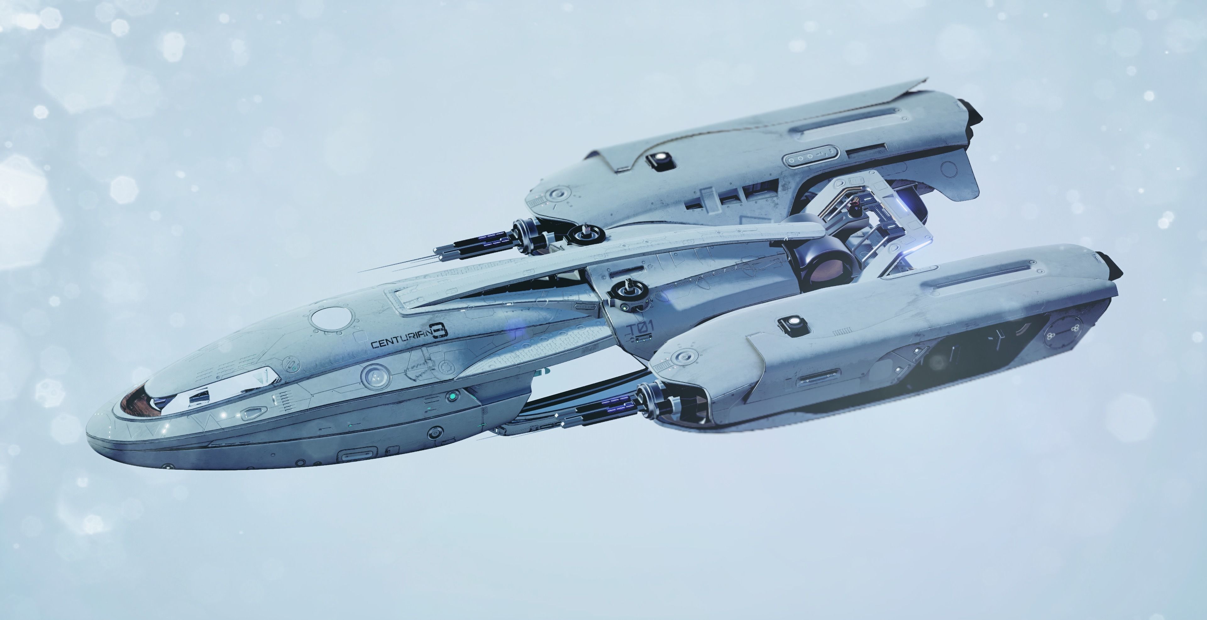 Centurian Spaceship Low-poly 3D model_6