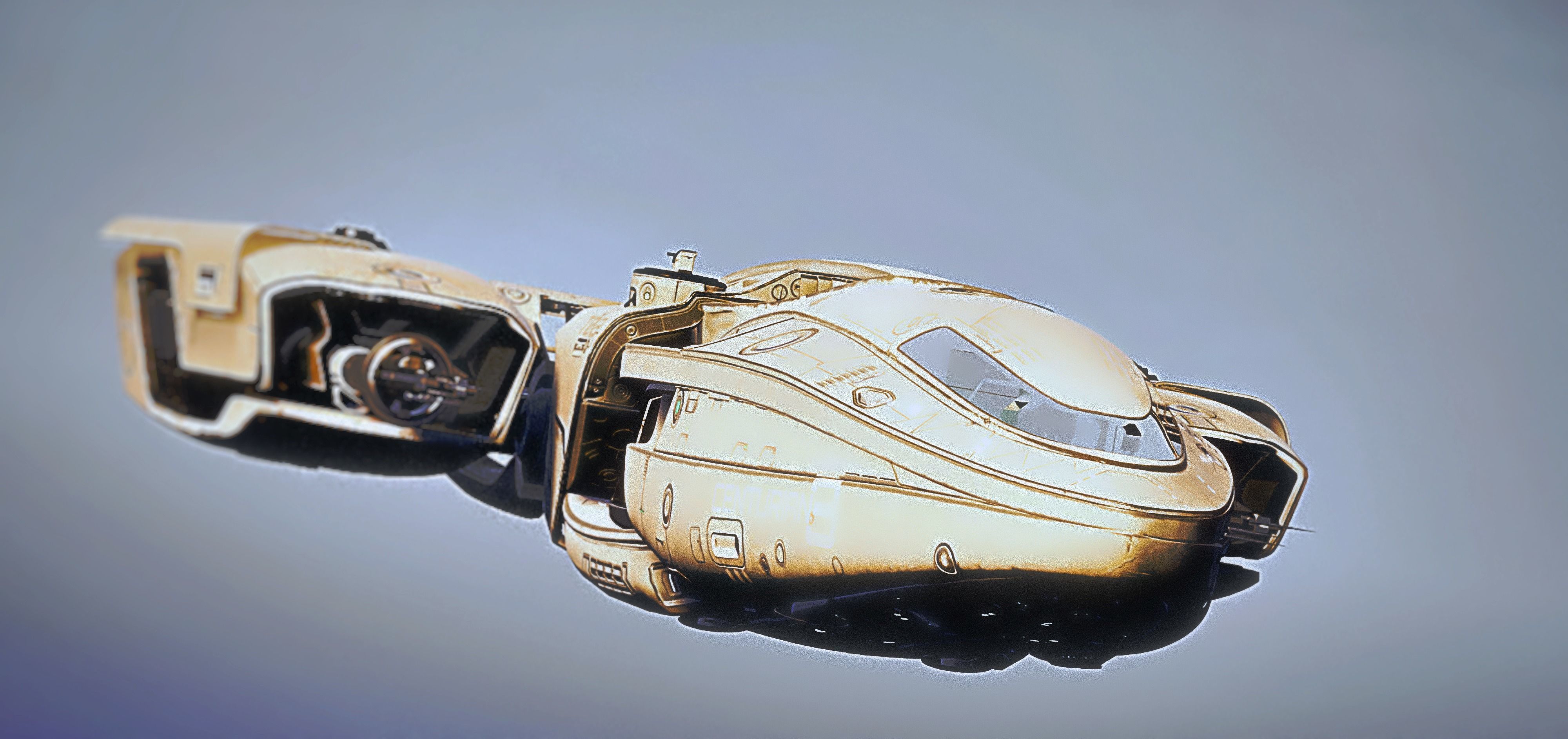 Centurian Spaceship Low-poly 3D model_10