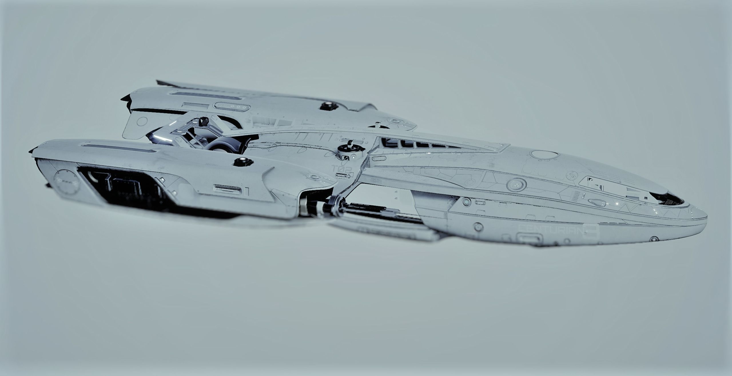 Centurian Spaceship Low-poly 3D model_9