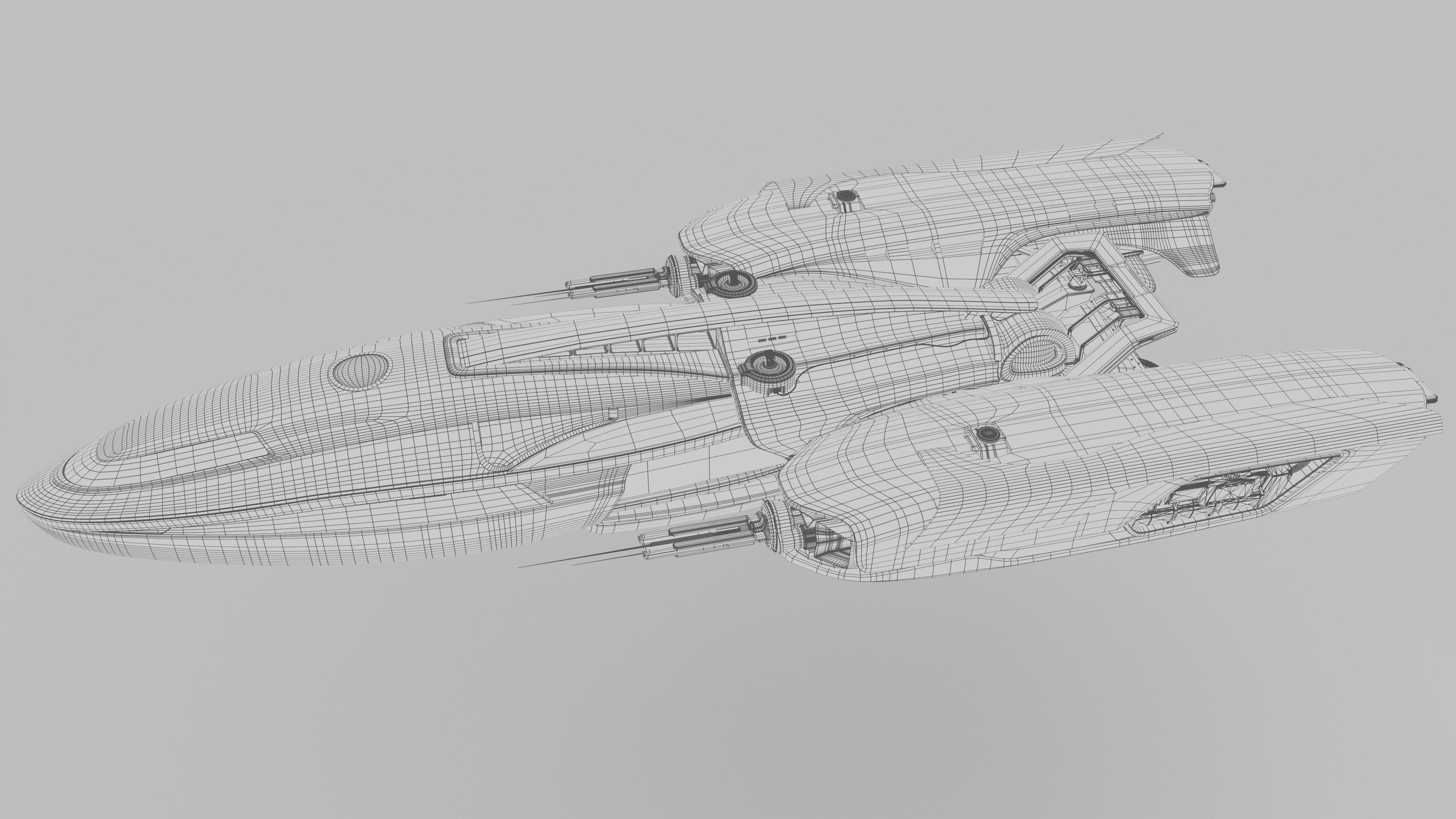 Centurian Spaceship Low-poly 3D model_14