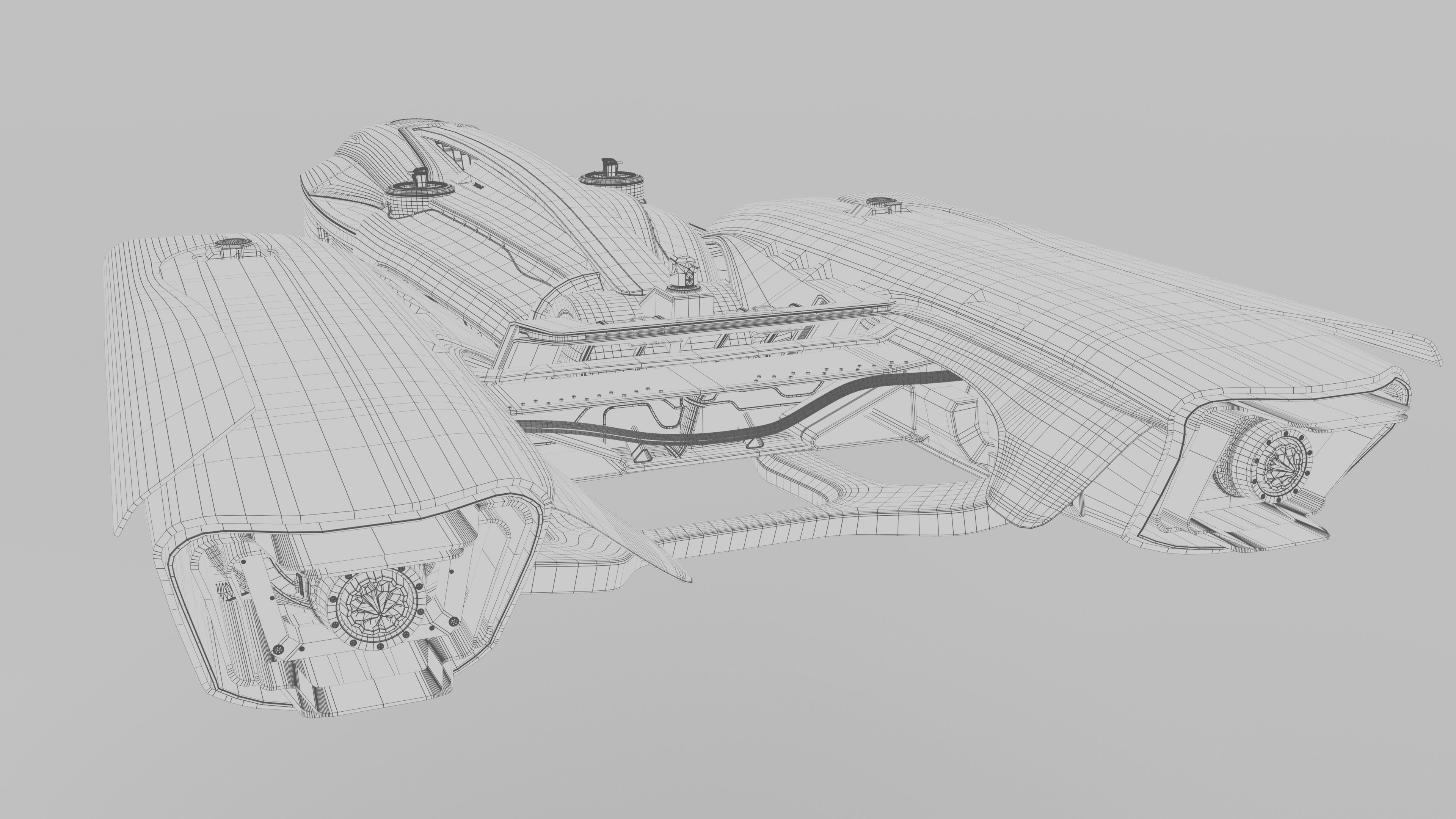 Centurian Spaceship Low-poly 3D model_13