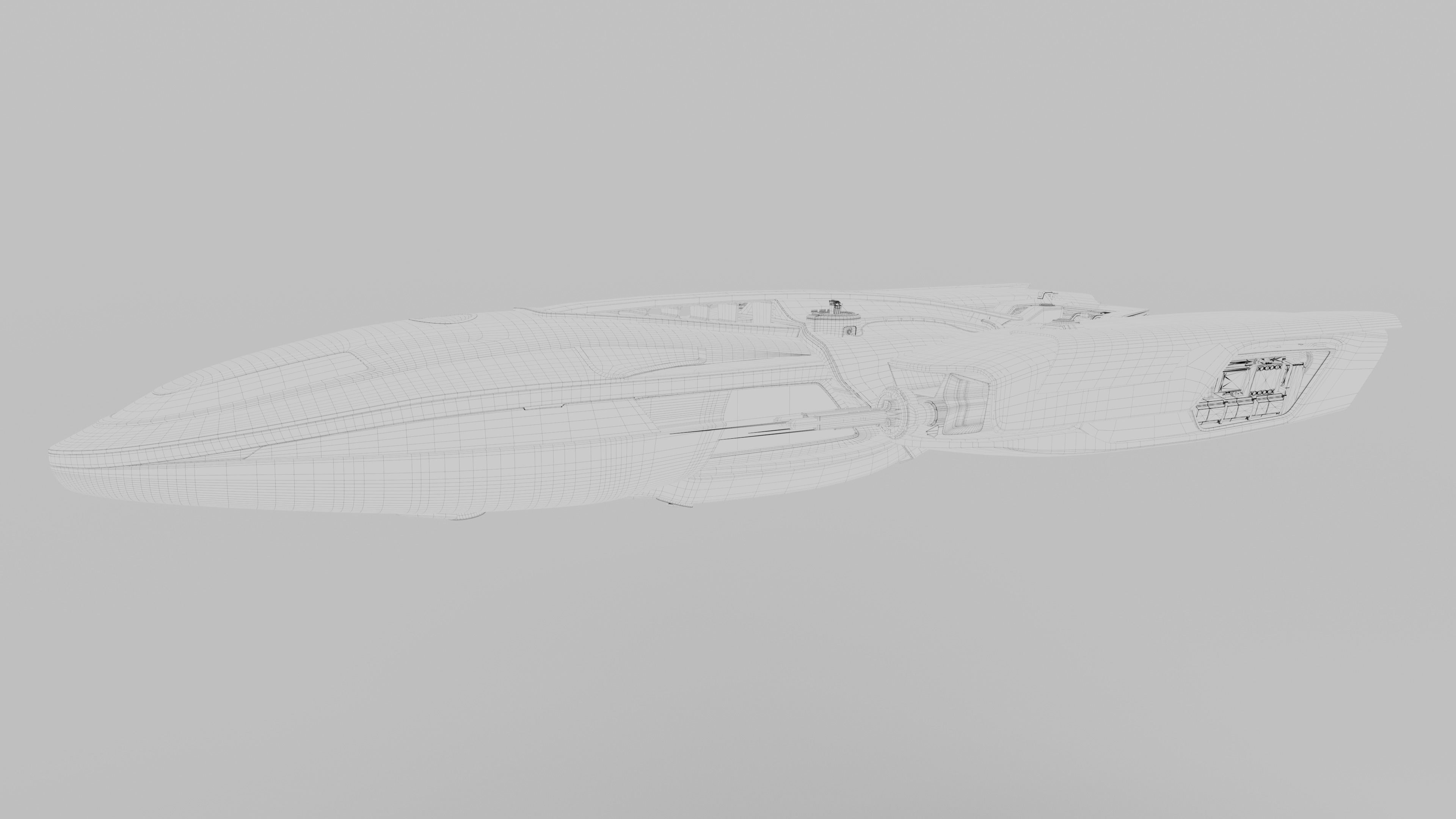 Centurian Spaceship Low-poly 3D model_11