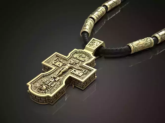 Big cross prayer eastern orthodox christian 3D print model