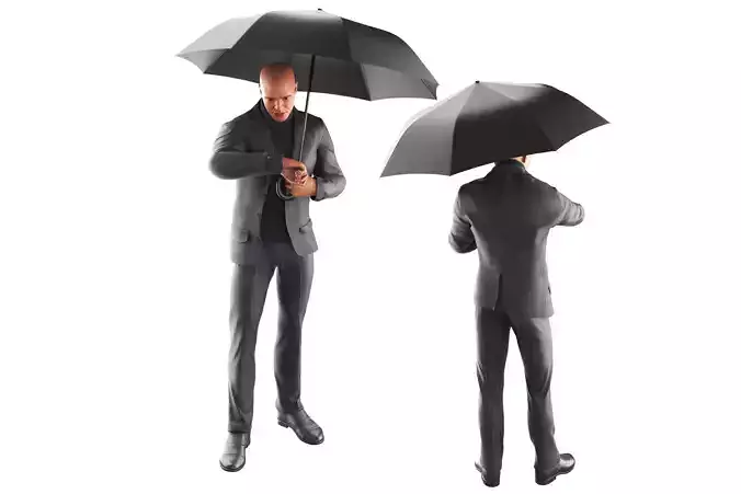 Richard Umbrella Low-poly 3D model