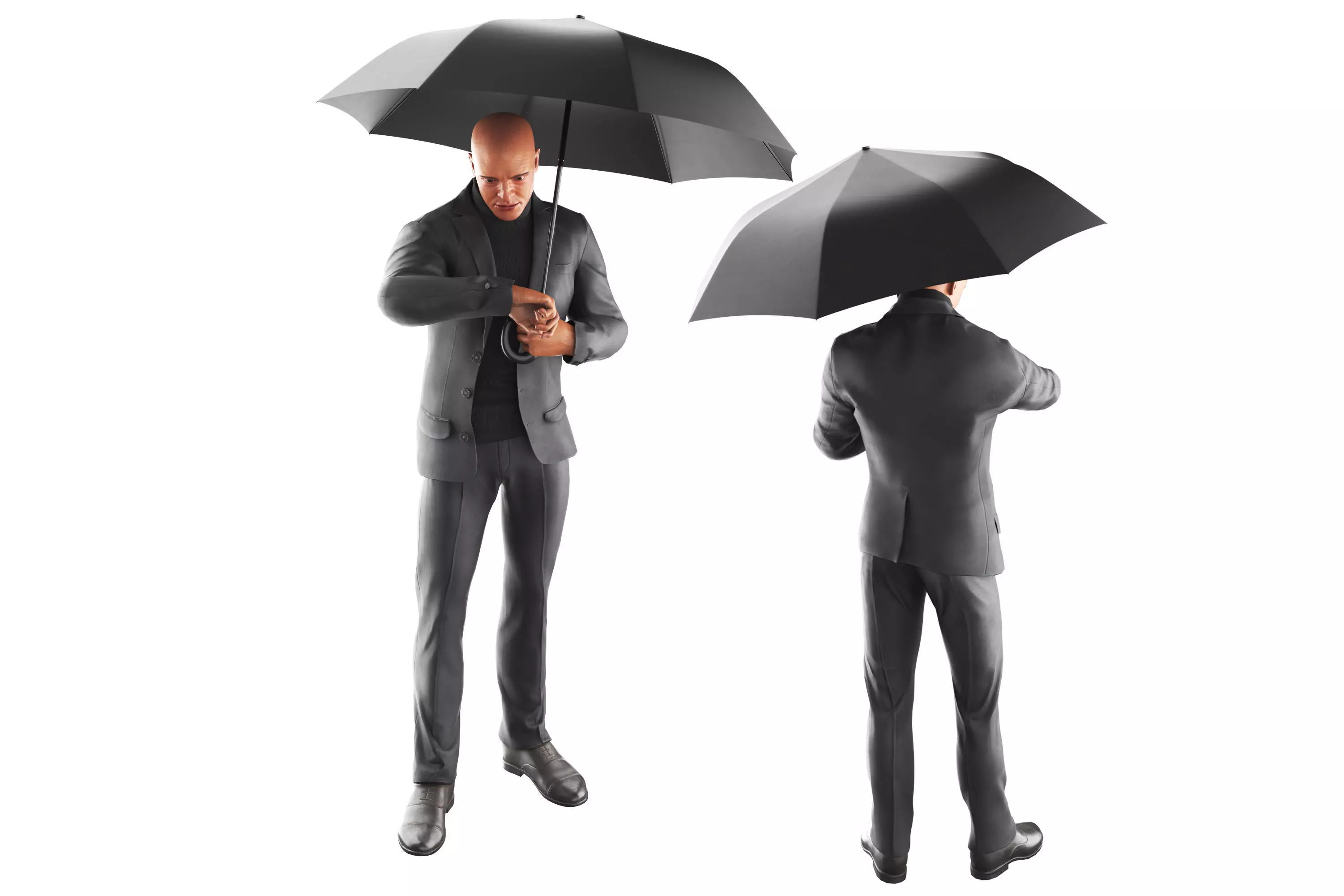 Richard Umbrella Low-poly 3D model
