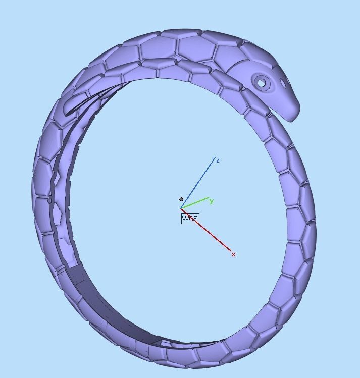 snake ring 3D model_1