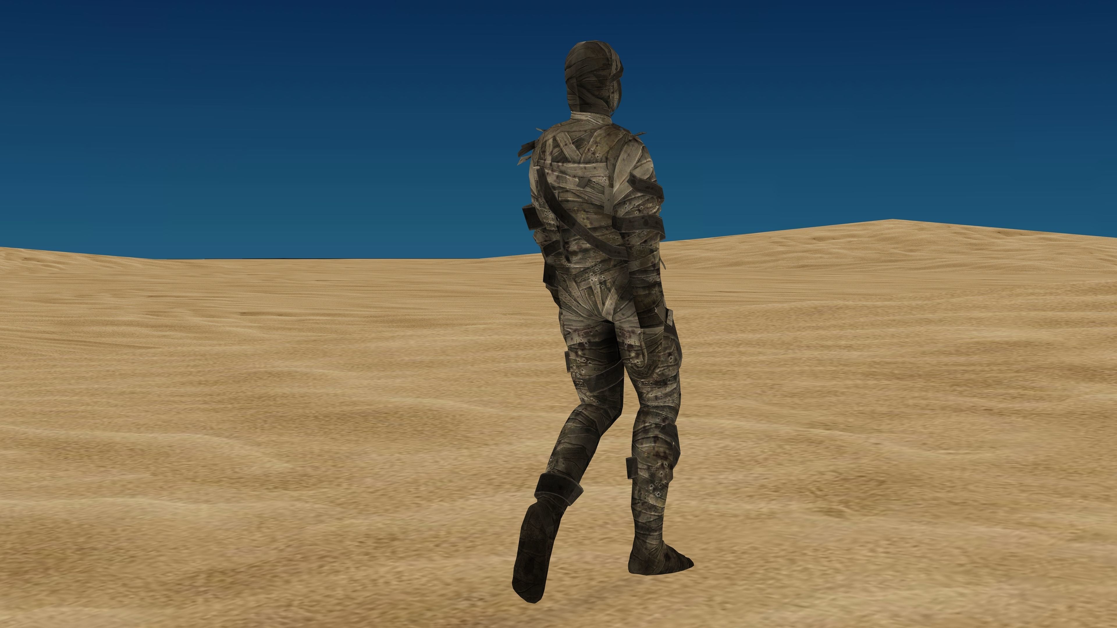 MUMMY with Animation Low-poly 3D model_11