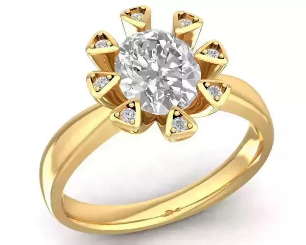 simple korea diamond lady ring 3122