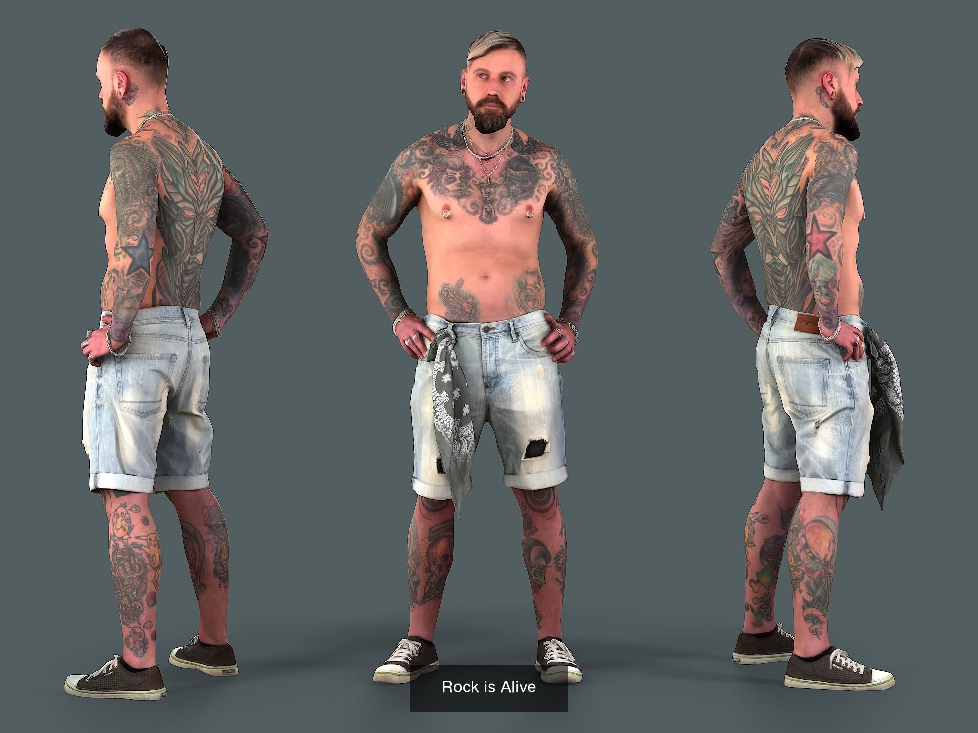 Photorealistic Characters Complete Pack 01 3D Model Collection_43