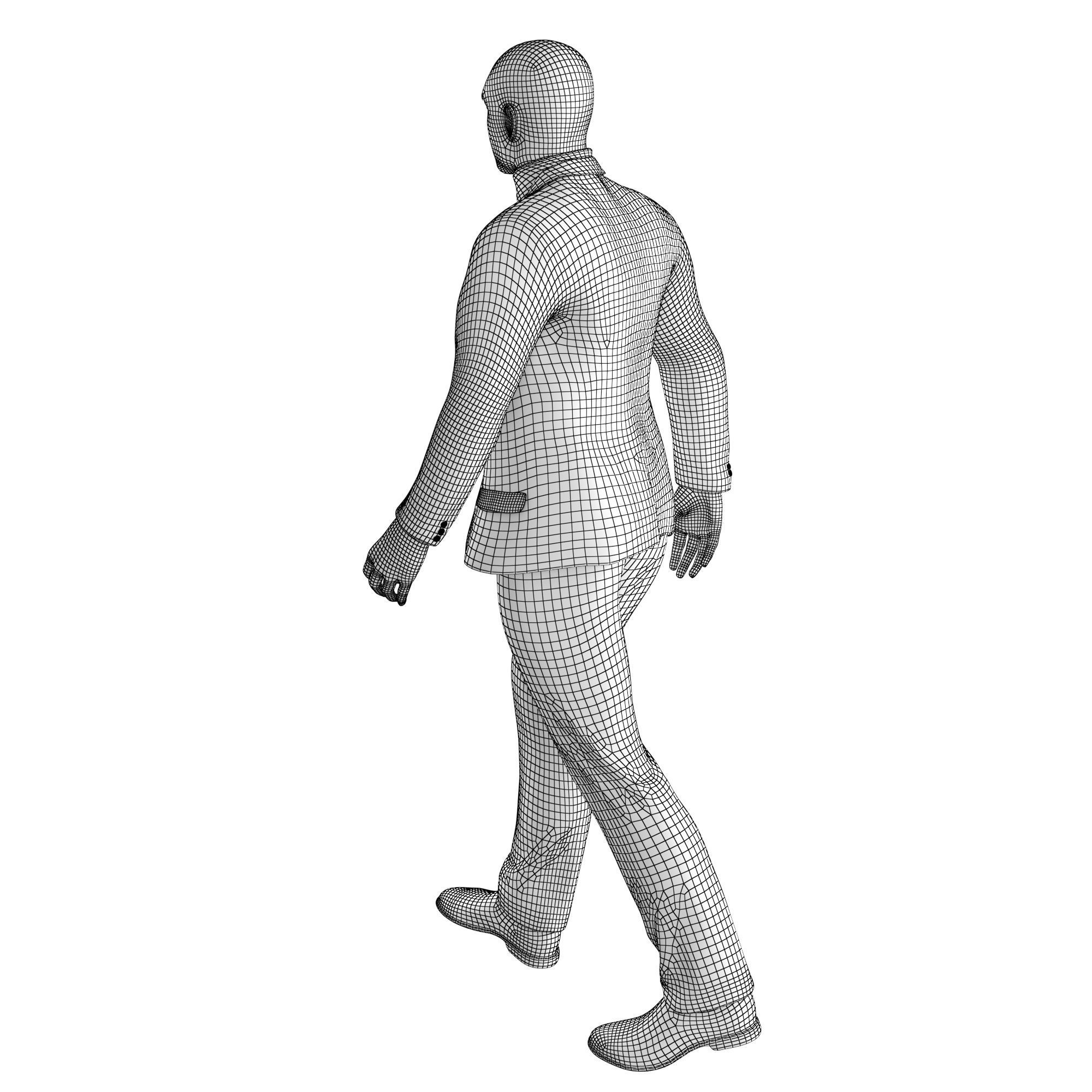 Richard-Gray-Suit-Walking man in suit Low-poly 3D model_6