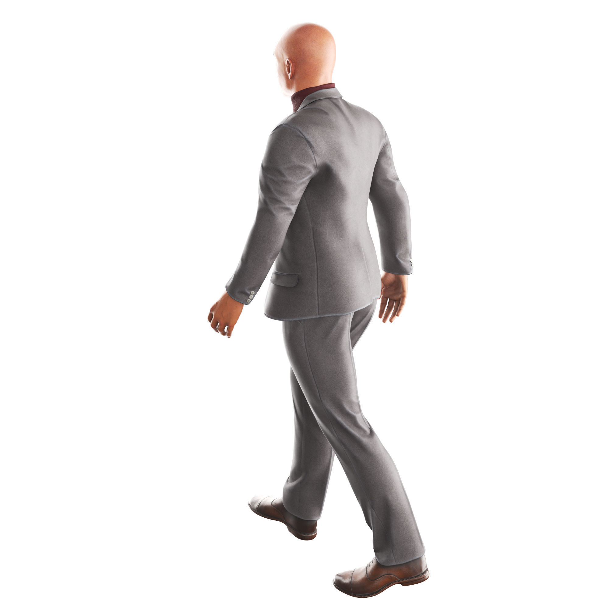 Richard-Gray-Suit-Walking man in suit Low-poly 3D model_3