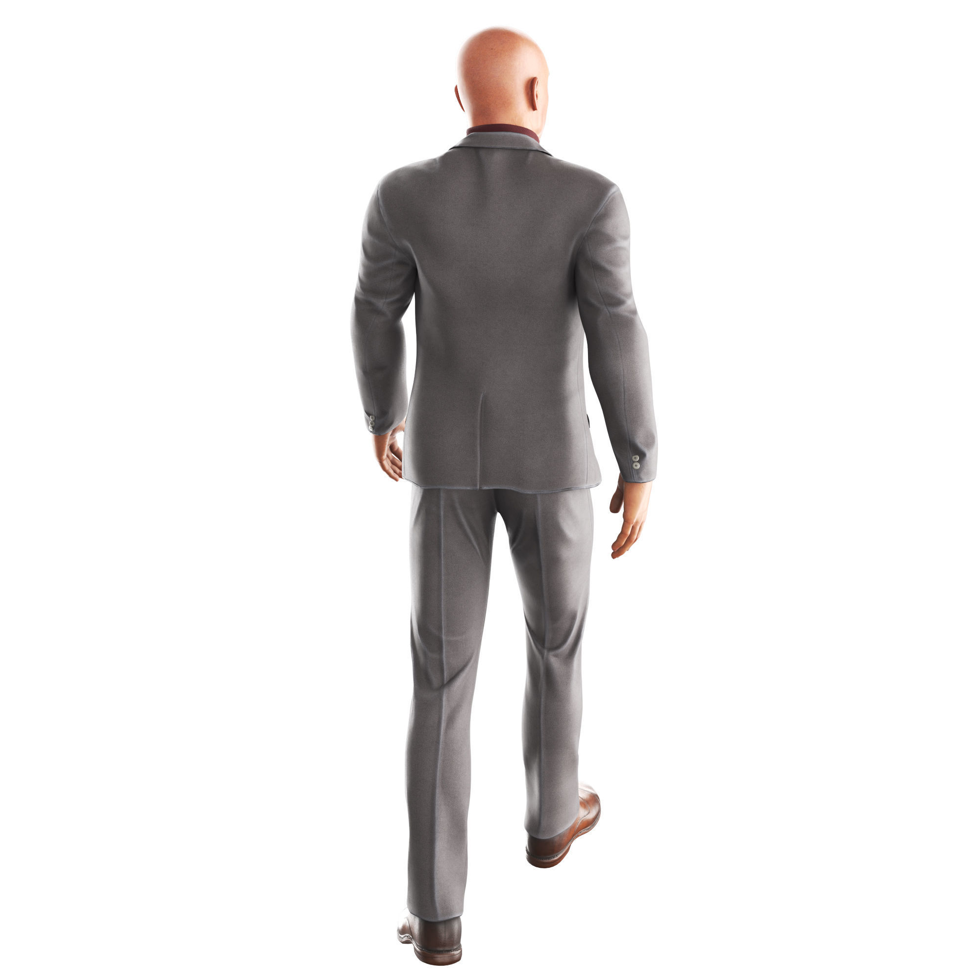 Richard-Gray-Suit-Walking man in suit Low-poly 3D model_4