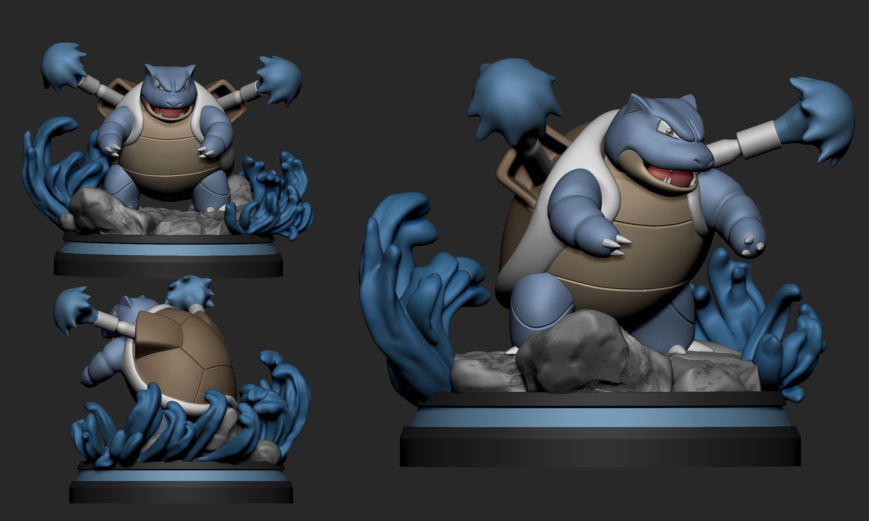 Pokemon - Blastoise Figure 3D print model_3