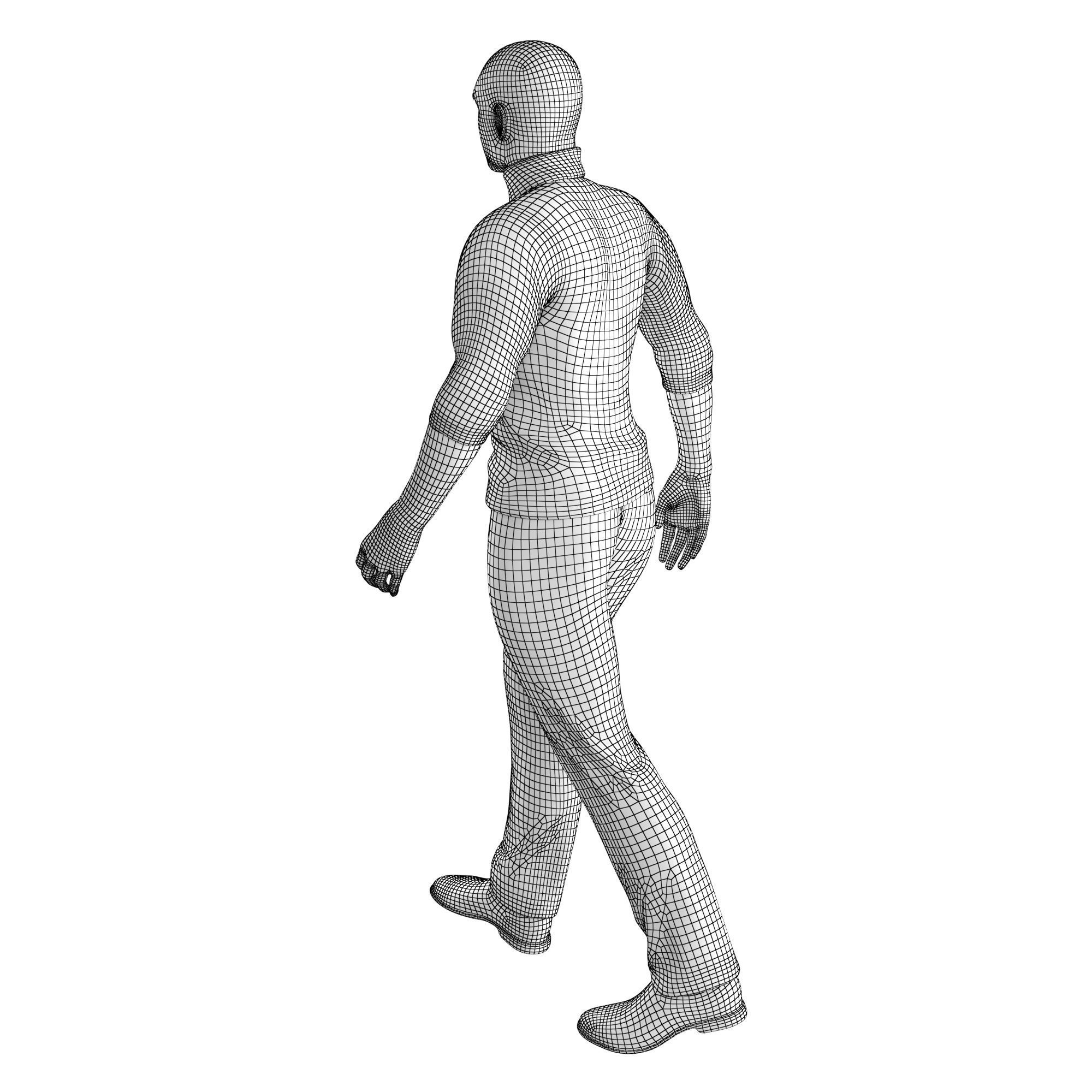 Richard-Yellow-GolfShort-Walking sims - man Low-poly 3D model_6