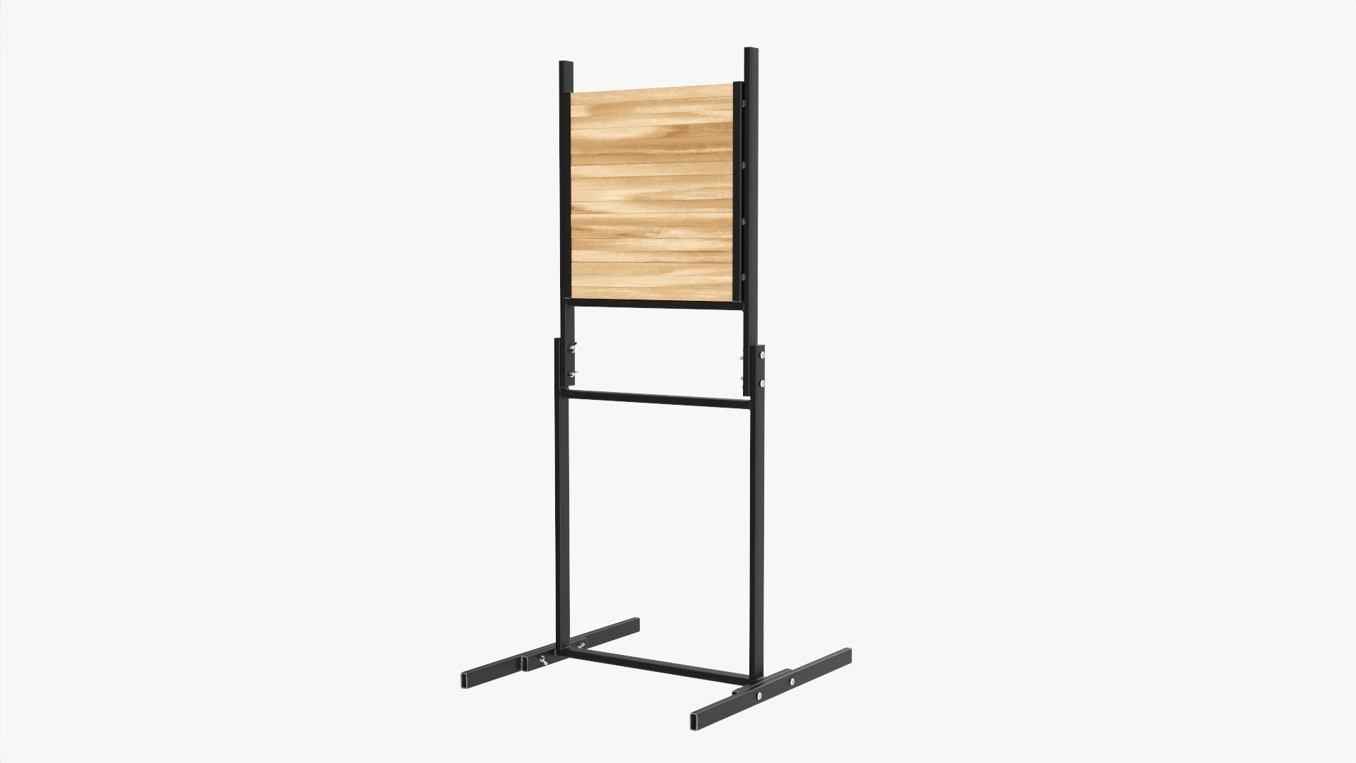 Throwing weapons target wooden stand 3D model_1