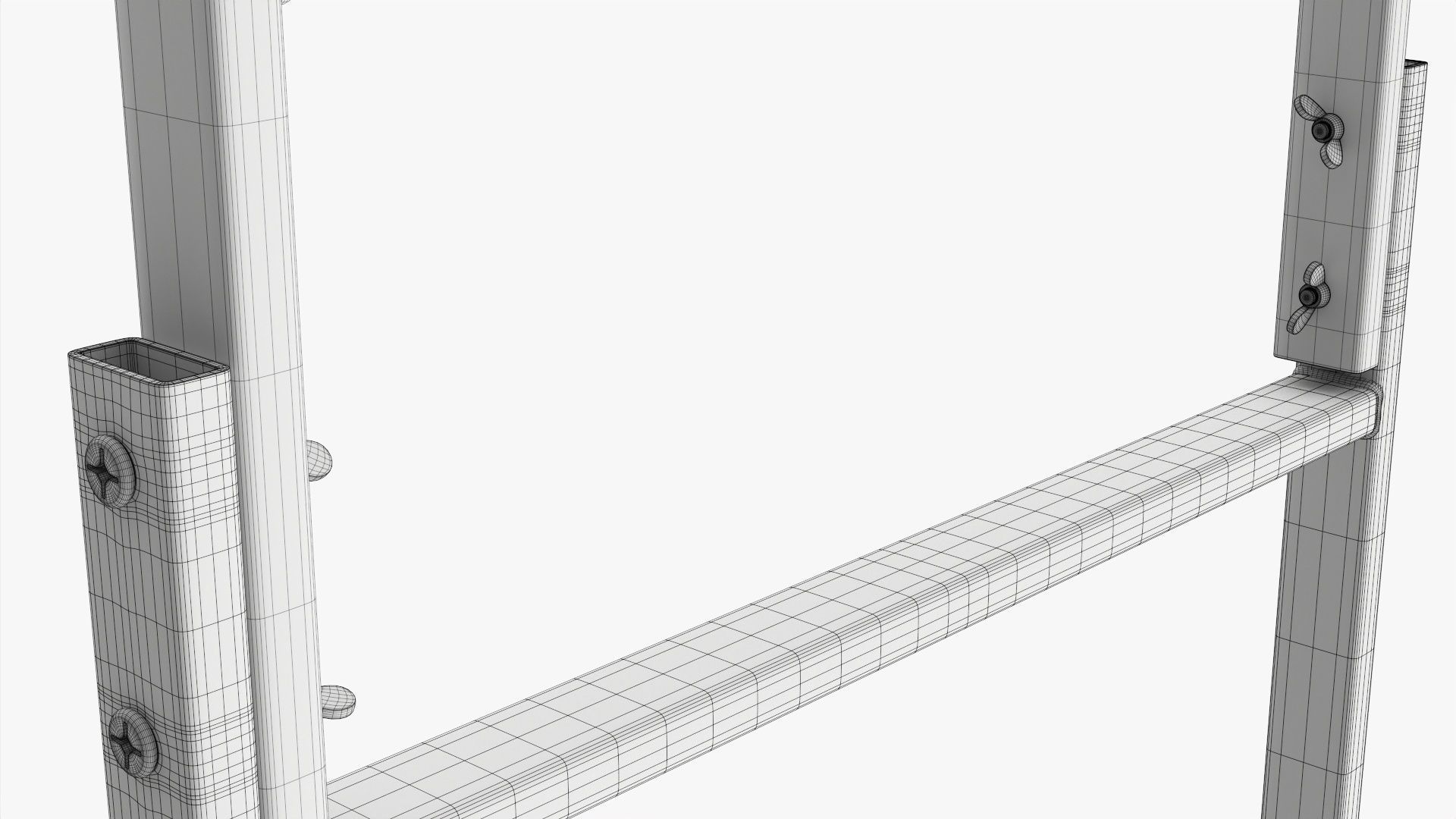 Throwing weapons target wooden stand 3D model_9