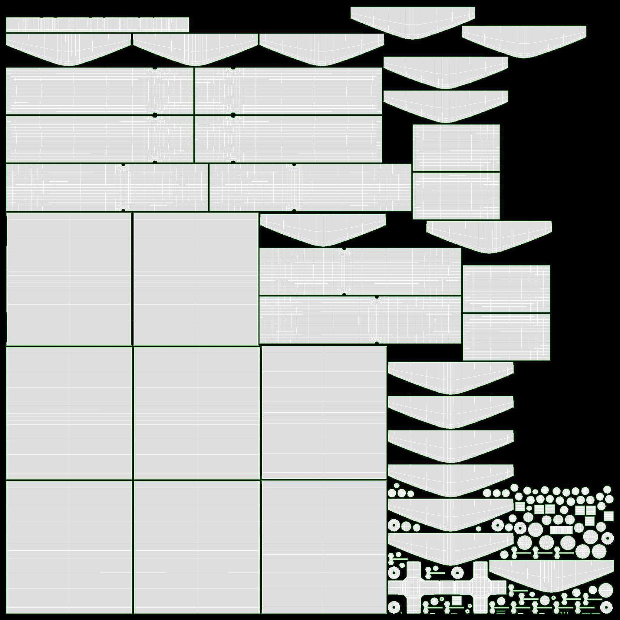Outdoor Wood Umbrella Table with 4 Seats 3D model_9
