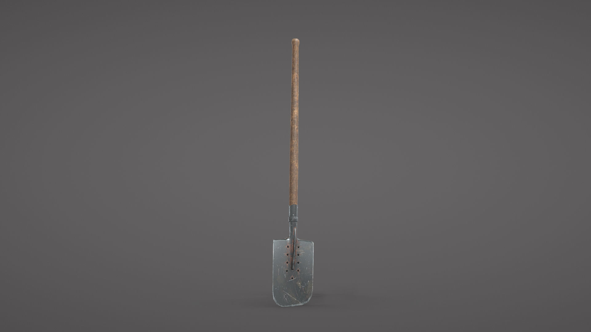 Shovel Army Ammunition USSR WWII Low-poly 3D model_7