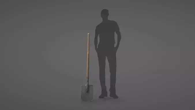 Shovel Army Ammunition USSR WWII Low-poly 3D model